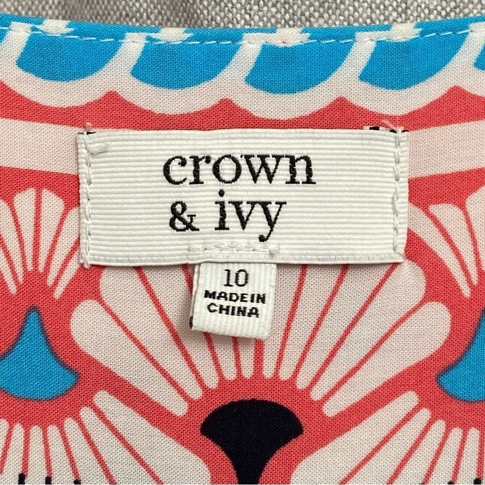CROWN & IVY / Weekend in Nantucket Sleeveless Dress Size 10 - Picture 3 of 11